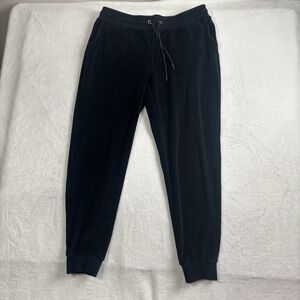 Y2K Bebe Sport Velour Black Pants Sweatpants Activewear Athletic Women's Large